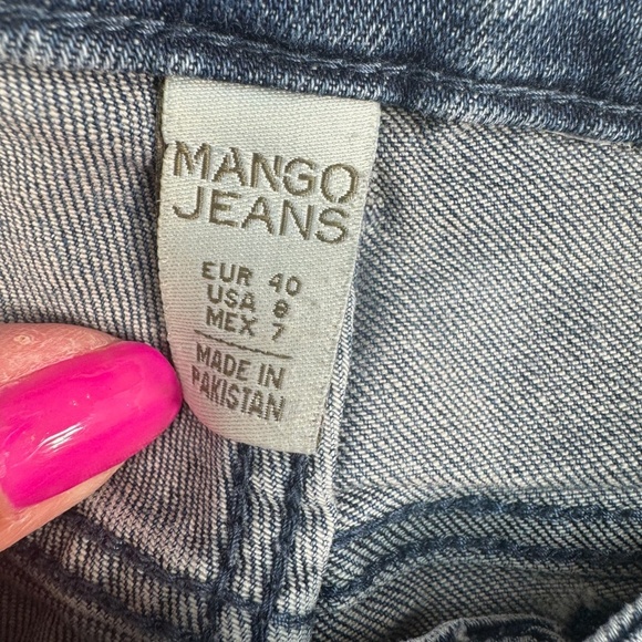 Mango Christy Bootcut Jeans Womens Size 8 Medium Blue Low Rise - Picture 5 of 15